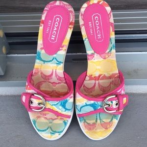 Authentic Coach multicolored sandals